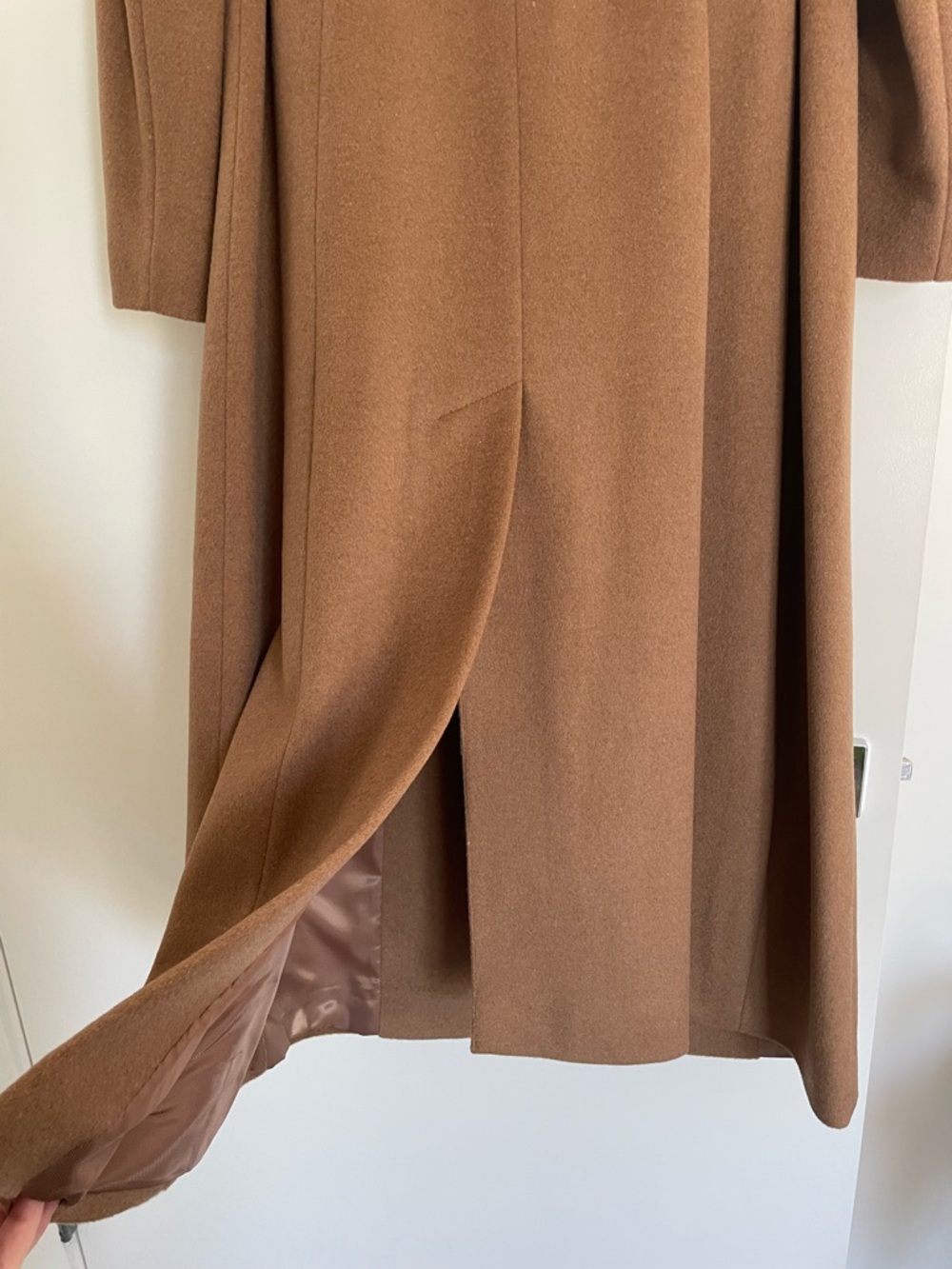Ralph Lauren Double Breasted Belted Full Length Camel Wool Coat - Picture 9 of 16